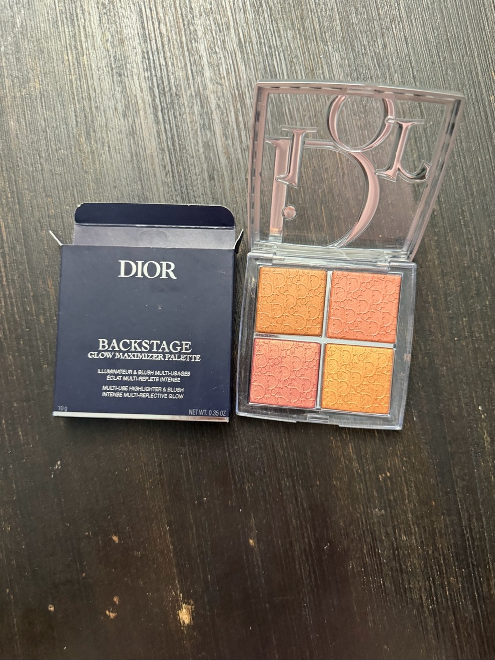 Dior Backstage Glow Maximizer Palette 005 Sunlit Amber Glow Authentic